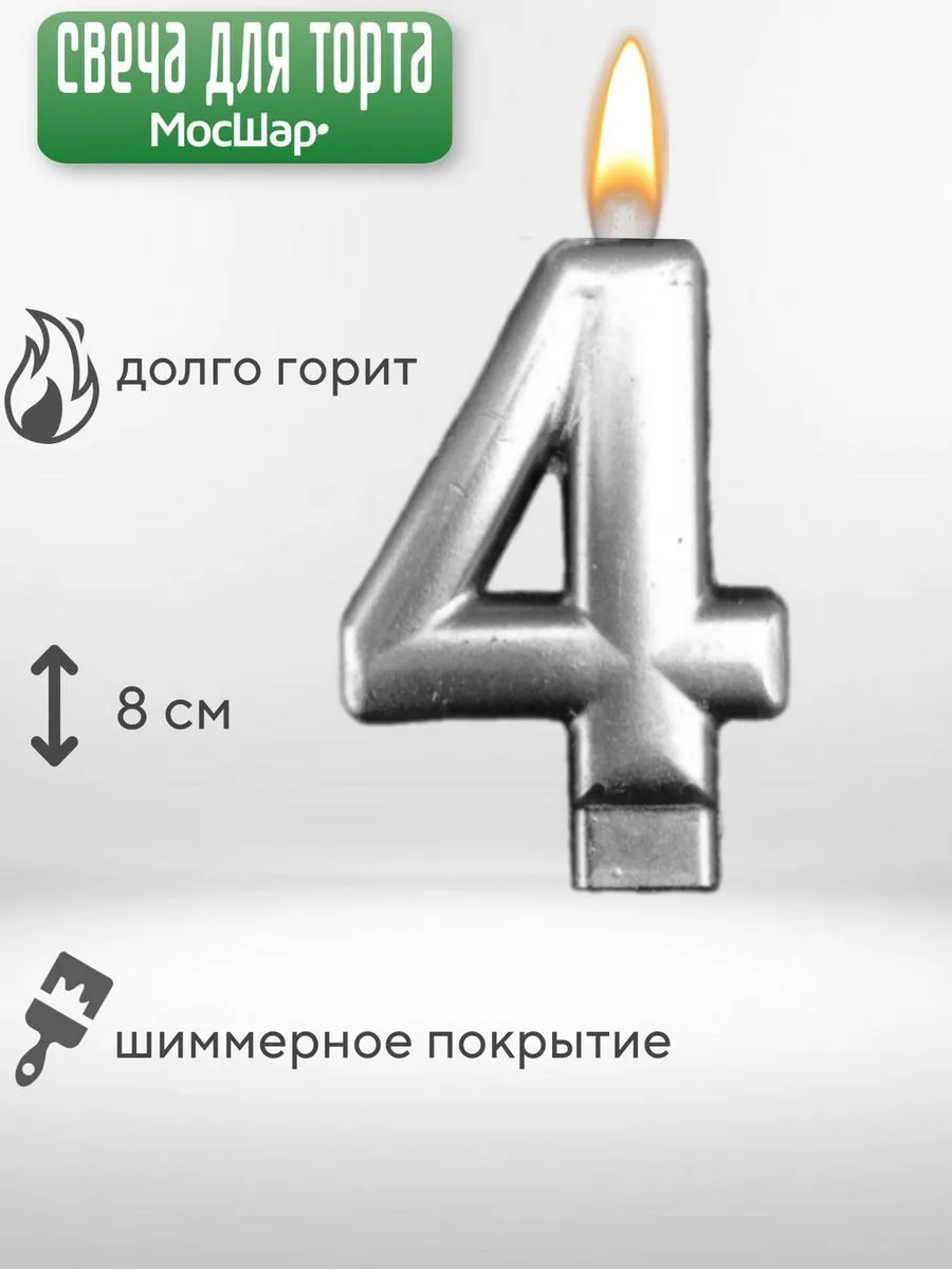 СвечаЦифра/Серебро4