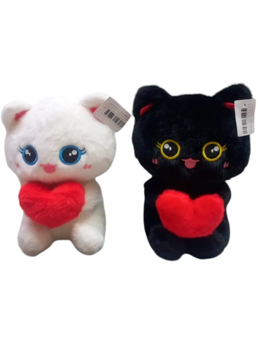 МякгаяИгрушкаКотикСердечко25смЧерный/ХХА2000-1371