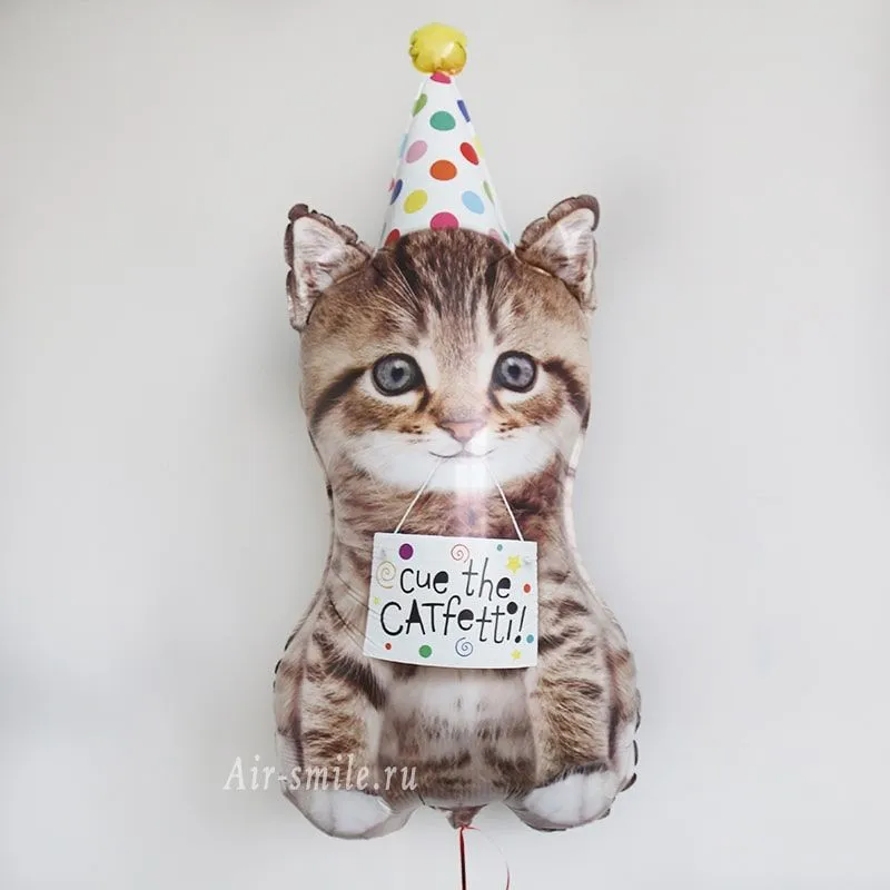 Фольга/Фигура/Котенок/Колпачке