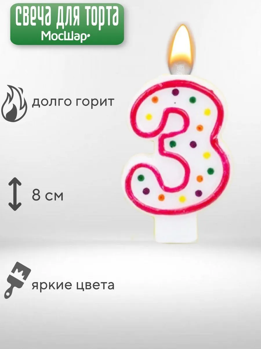 СвечаЦифра/Горошек3