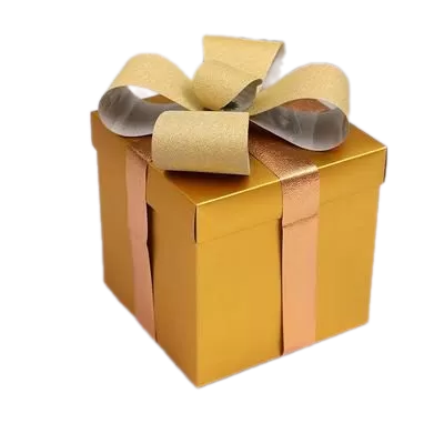 КоробкаБантЗолотая30х30